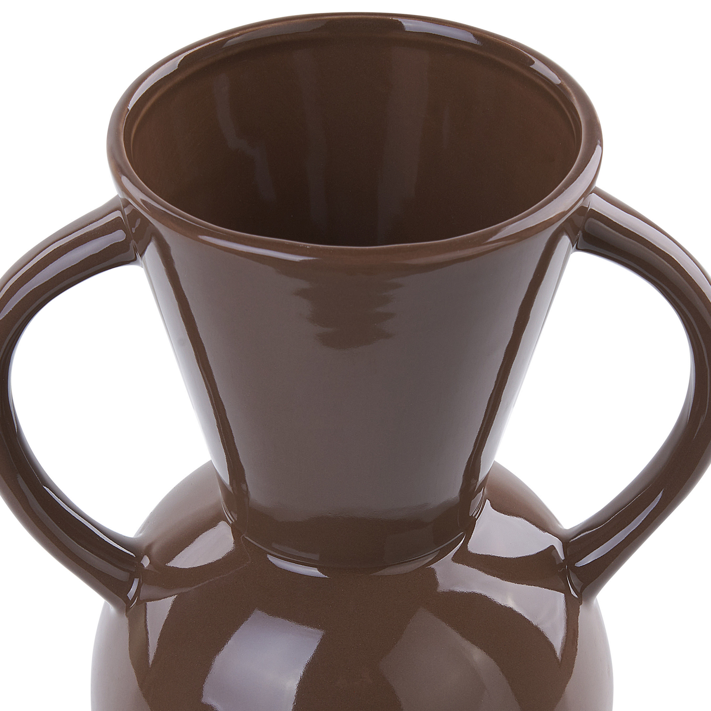 Blumenvase ORESTIADA Keramik 19 cm Braun