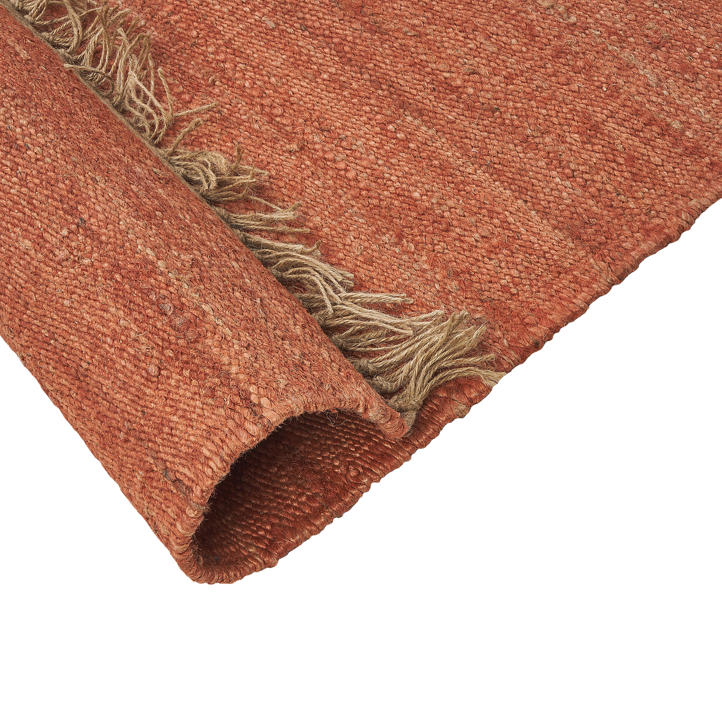Teppich Jute rot 160 x 230 cm Kurzflor zweiseitig LUNIA