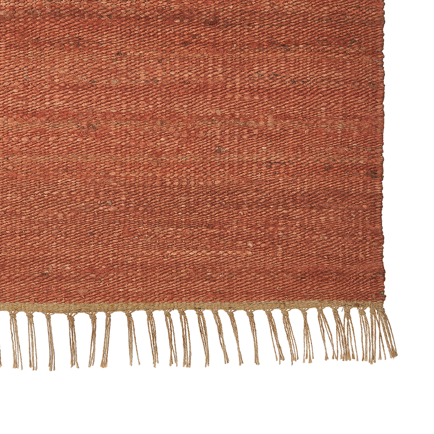 Teppich Jute rot 160 x 230 cm Kurzflor zweiseitig LUNIA
