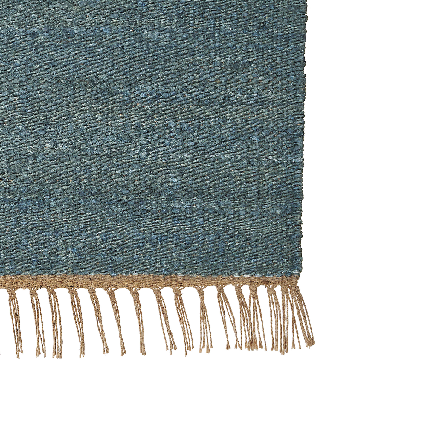 Teppich Jute blau 160 x 230 cm Kurzflor zweiseitig LUNIA