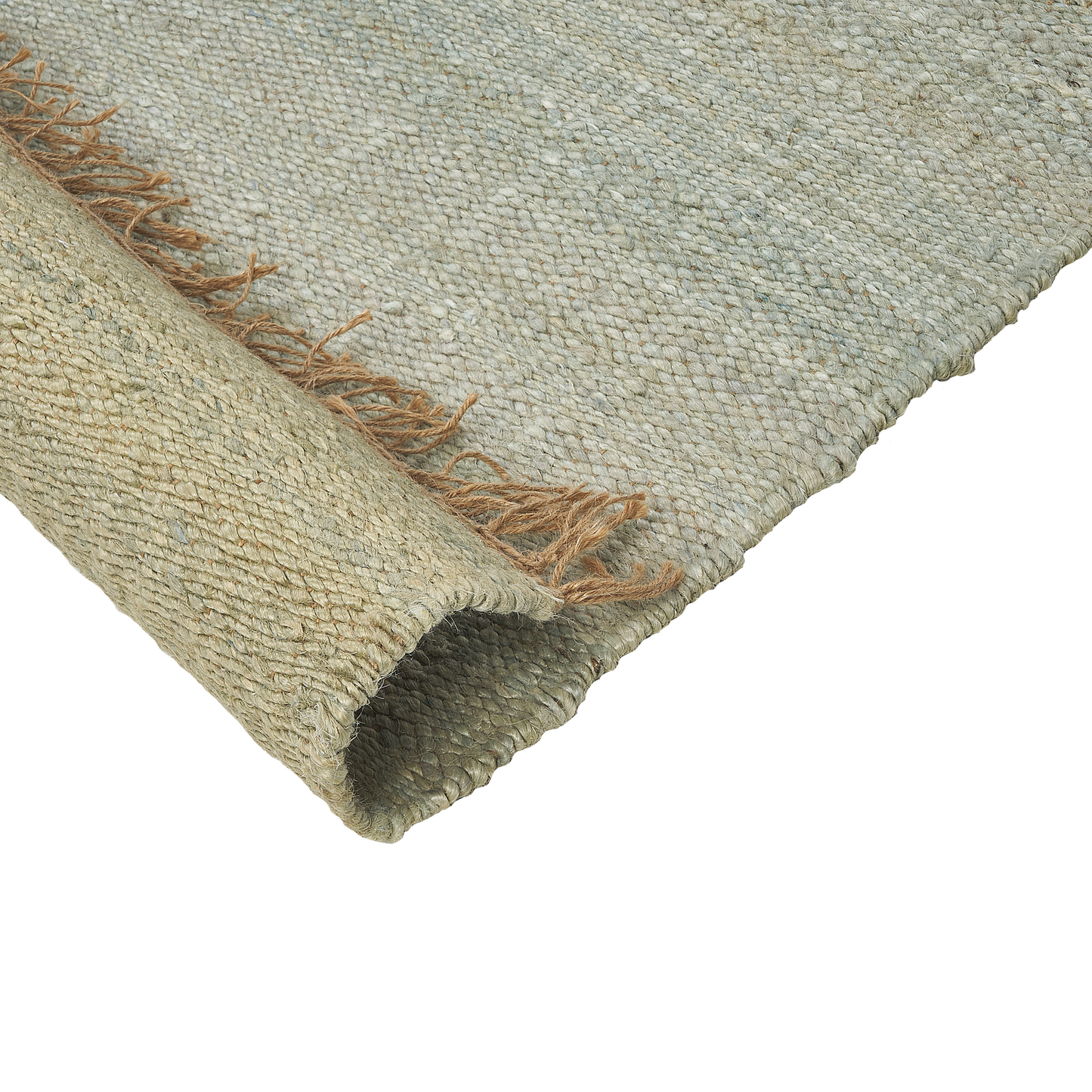 Teppich Jute hellgrün 160 x 230 cm Kurzflor zweiseitig LUNIA
