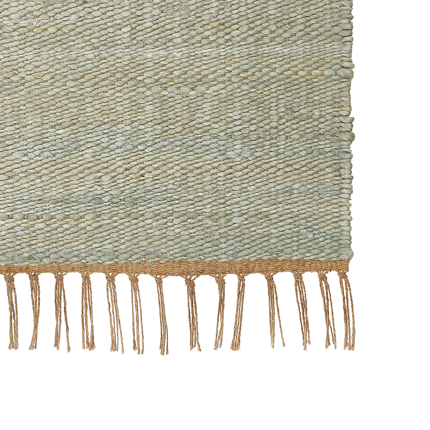 Teppich Jute hellgrün 160 x 230 cm Kurzflor zweiseitig LUNIA