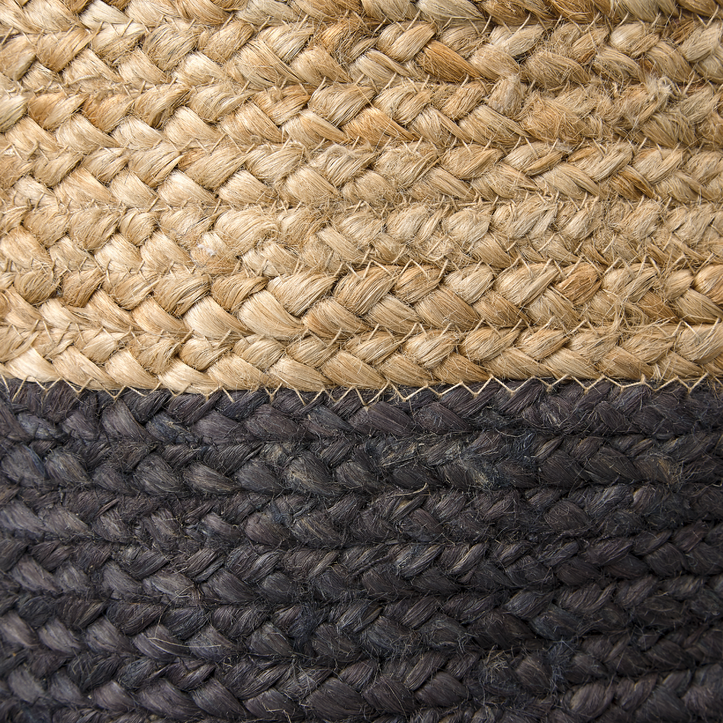 Aufbewahrungskorb Jute naturfarben / schwarz 3er Set JABAR