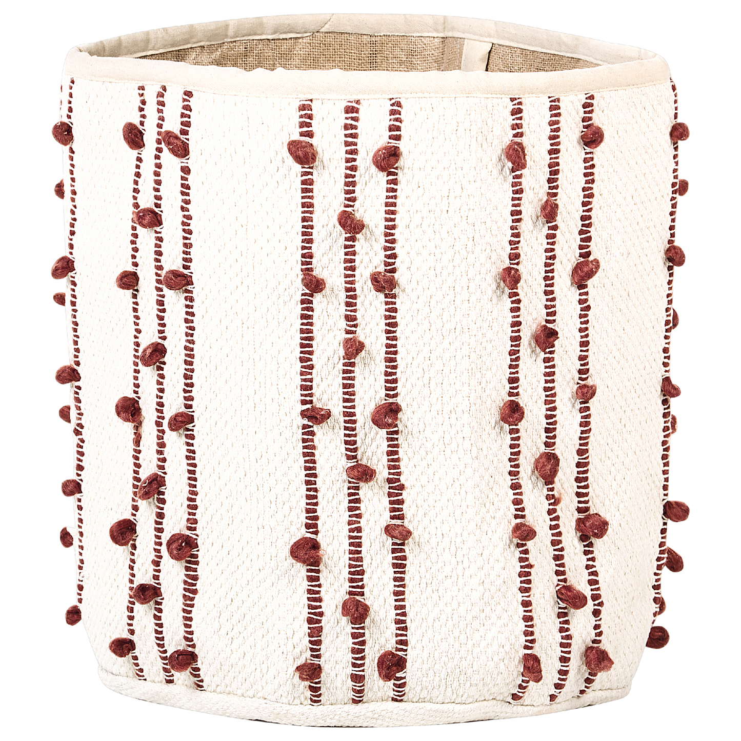 Korb Baumwolle beige / rot 2er Set KHEL