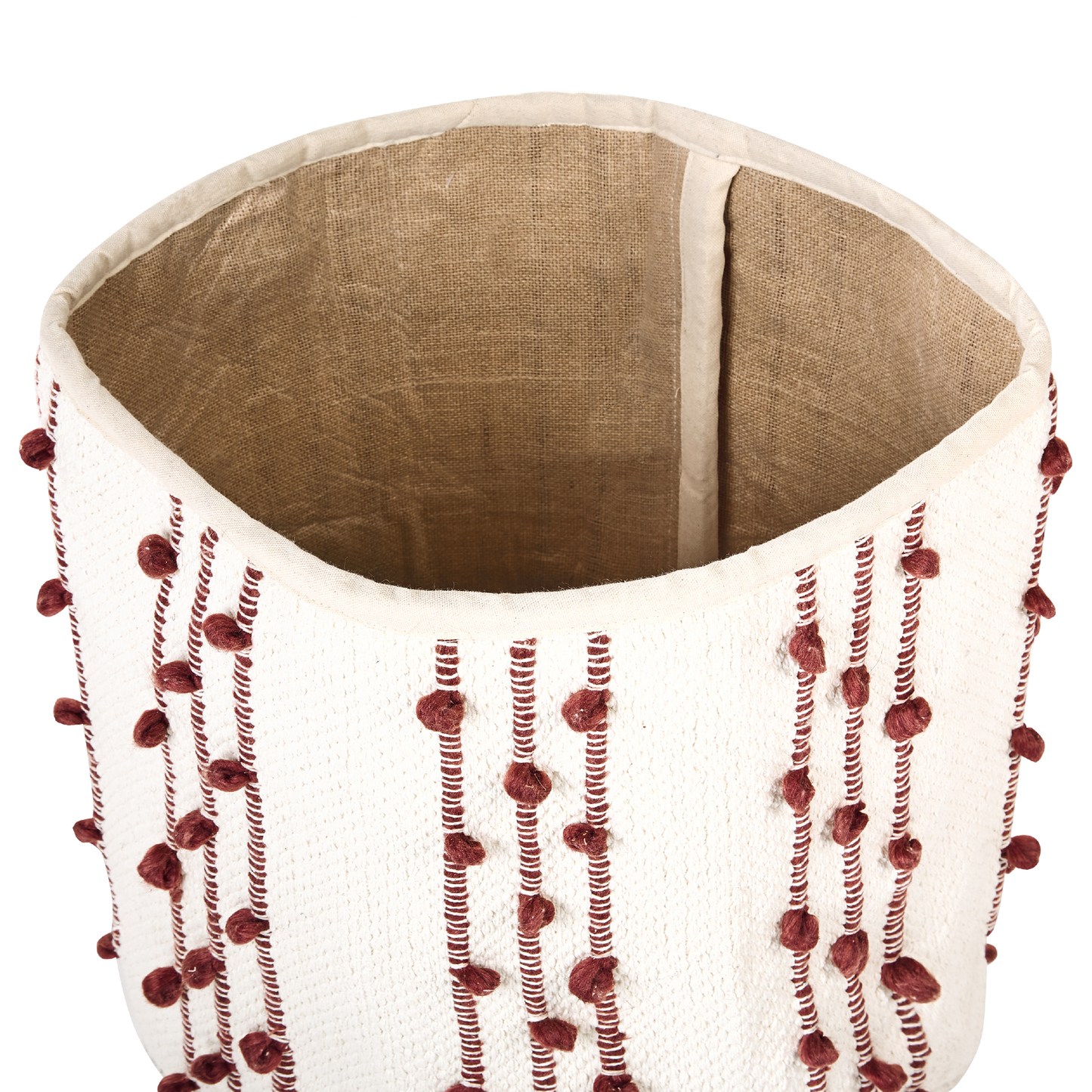 Korb Baumwolle beige / rot 2er Set KHEL
