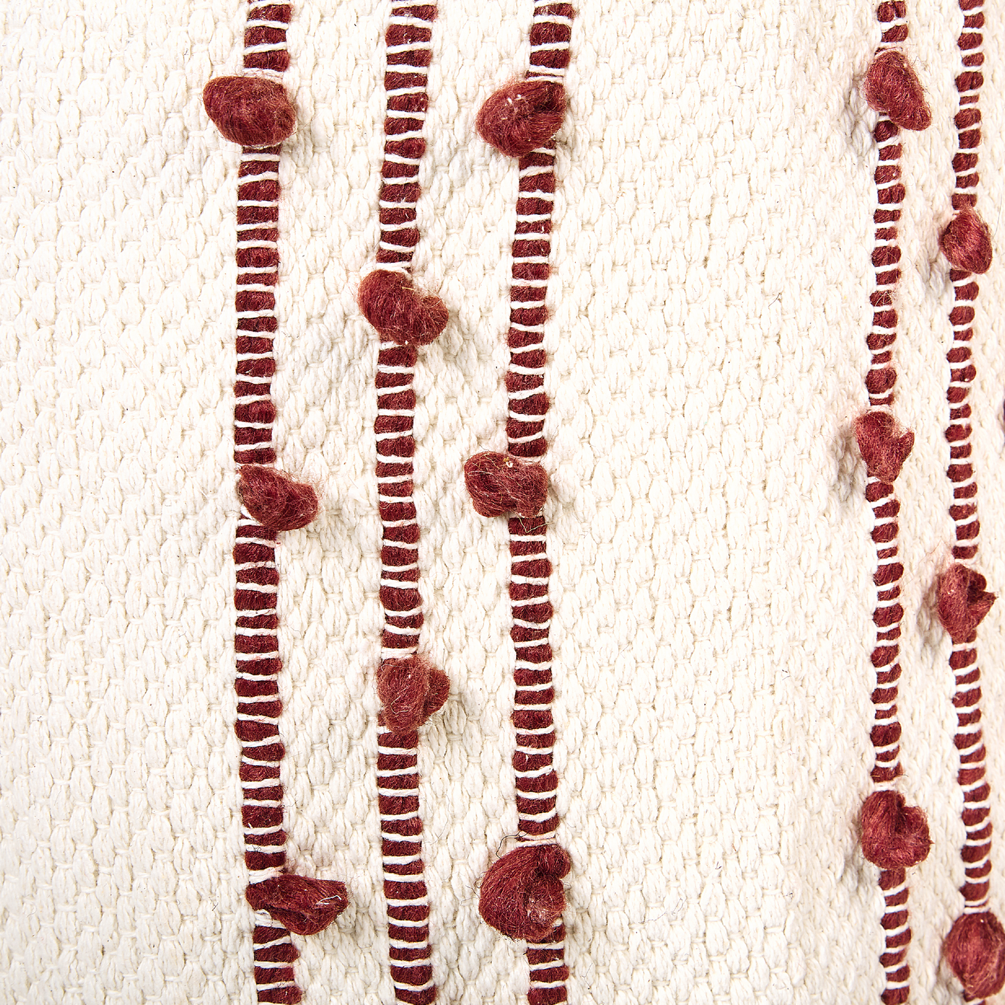 Korb Baumwolle beige / rot 2er Set KHEL