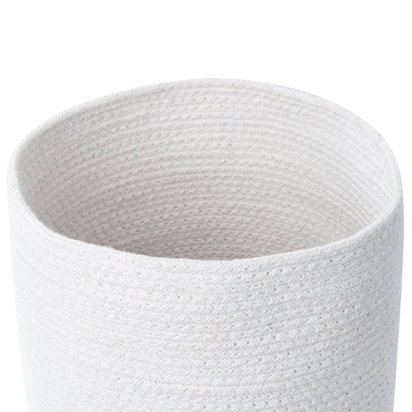 Textilkorb Baumwolle weiss / beige 3er Set BASIMA