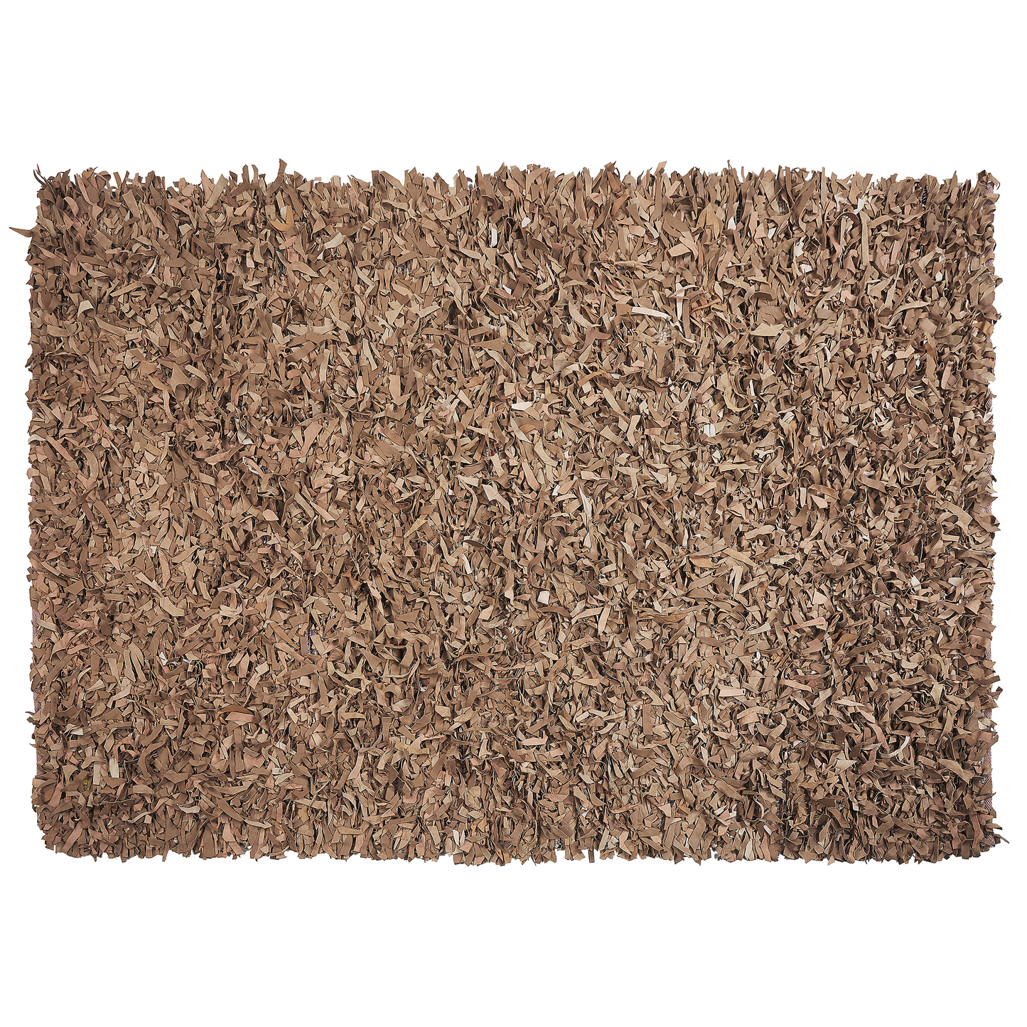 Teppich Leder beige 160 x 230 cm Shaggy MUT