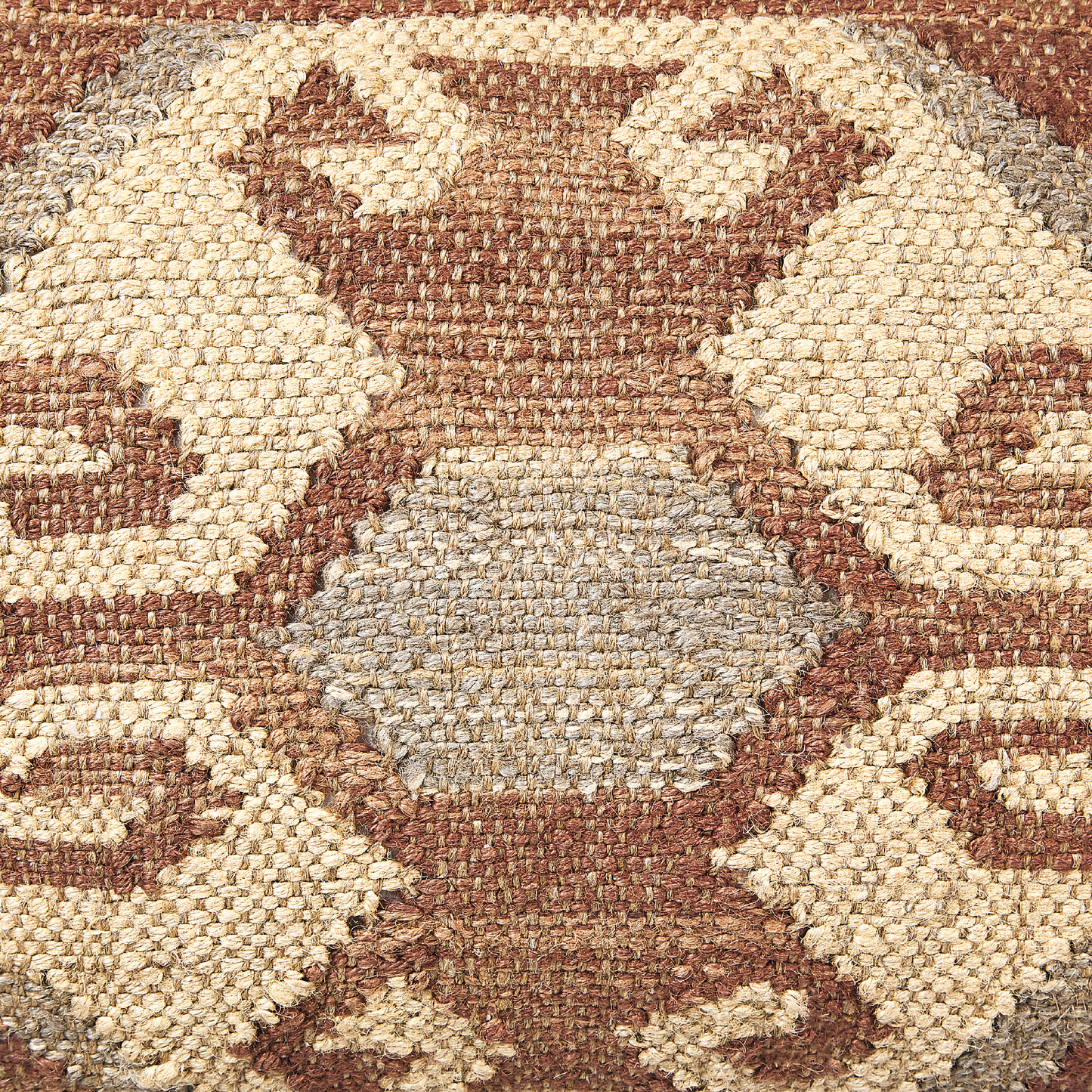 Pouf Jute mehrfarbig 50 x 50 x 30 cm URPAD