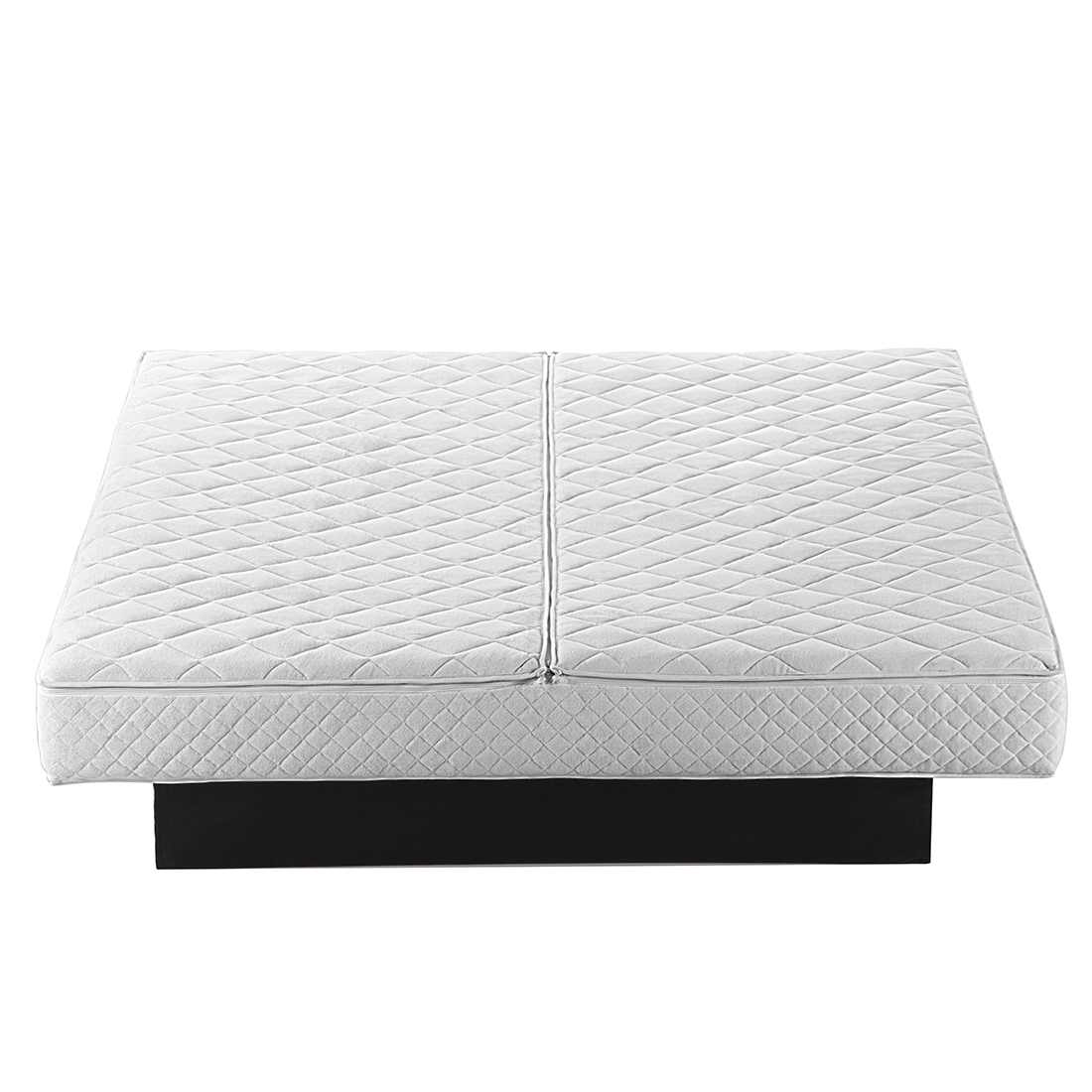 Wasserbett Samtstoff AVALLON 180 x 200 cm Grau