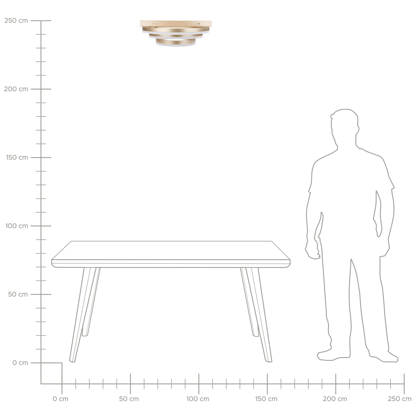 LED Deckenlampe NORE Gold