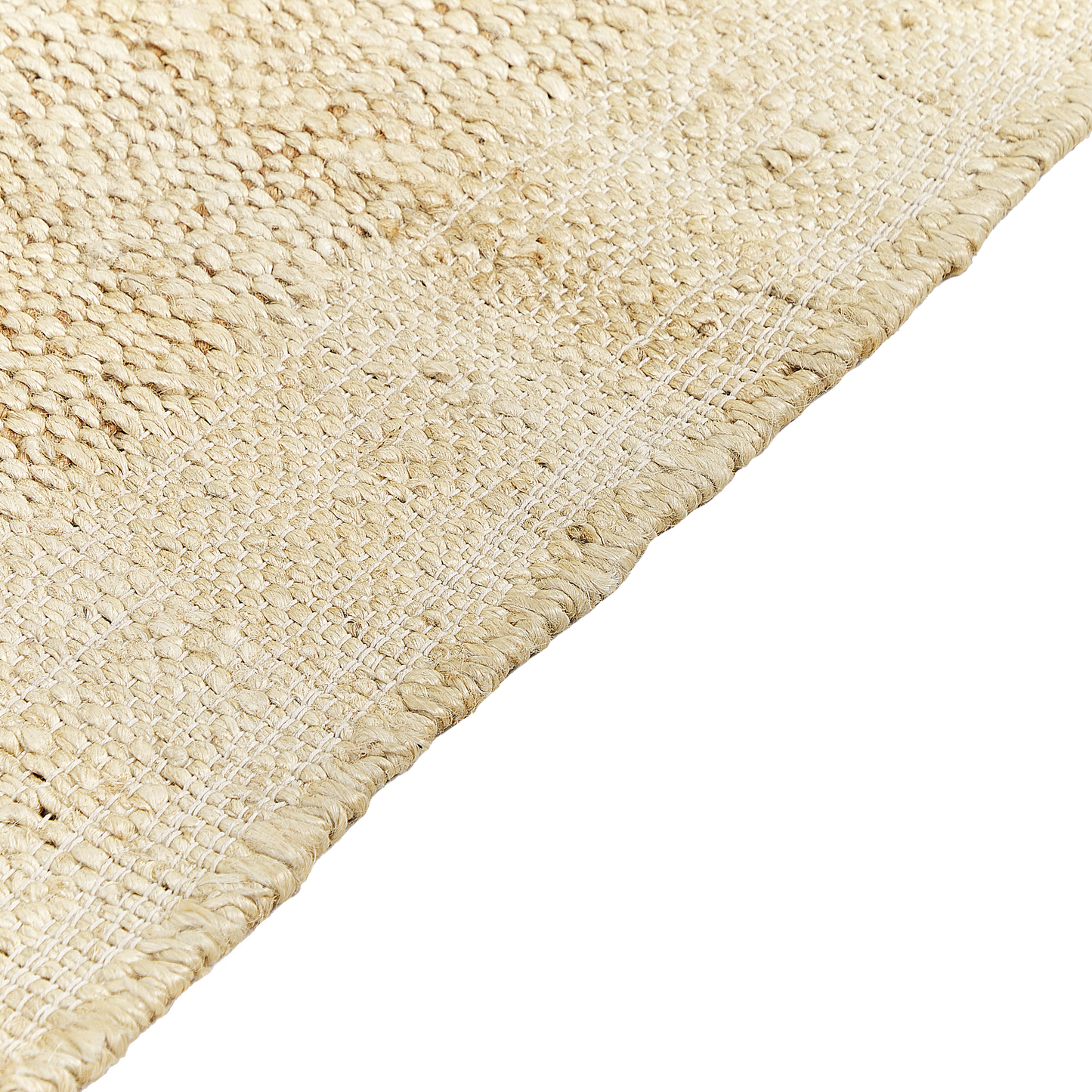 Teppich Jute sandbeige 160 x 230 cm geometrisches Muster Kurzflor DEDEMLI