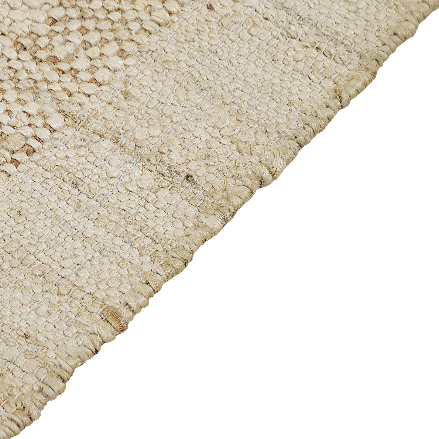 Teppich Jute sandbeige 80 x 150 cm geometrisches Muster Kurzflor YELMEZ
