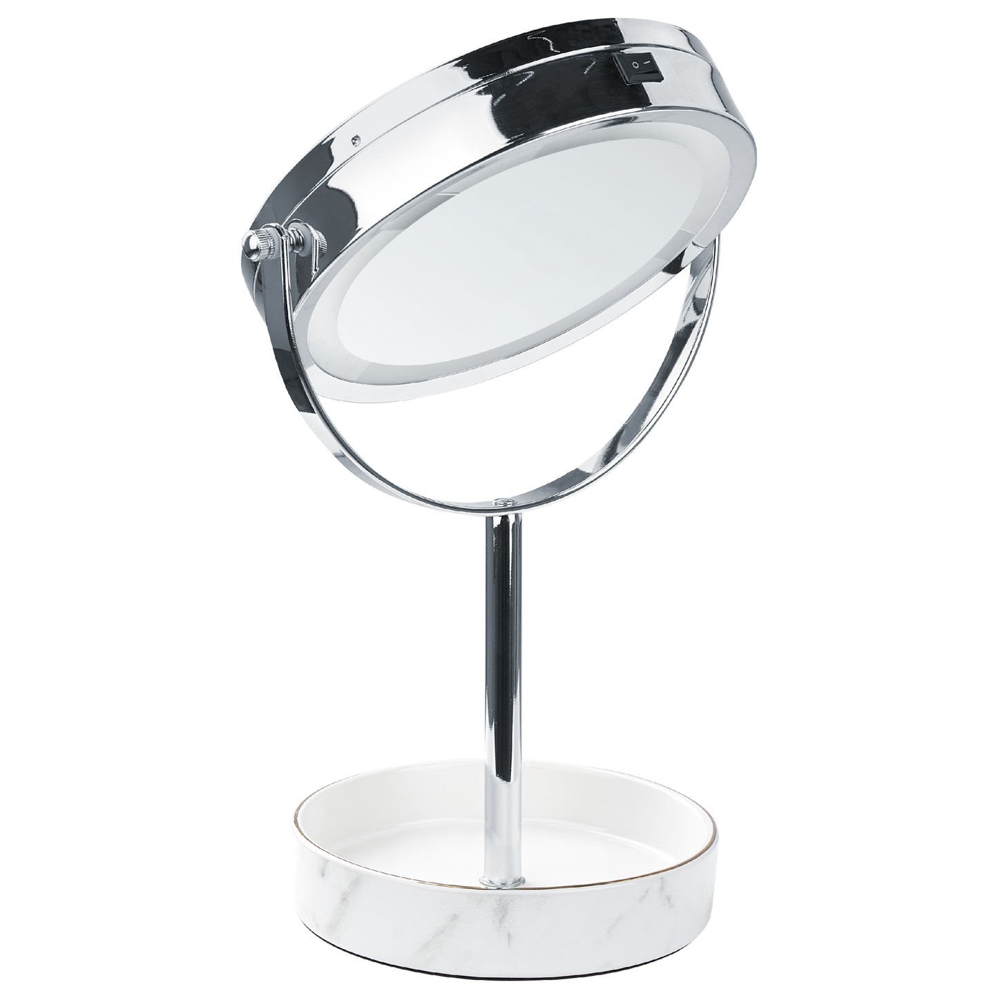 Kosmetikspiegel LED SAVOIE Weiss / Silber