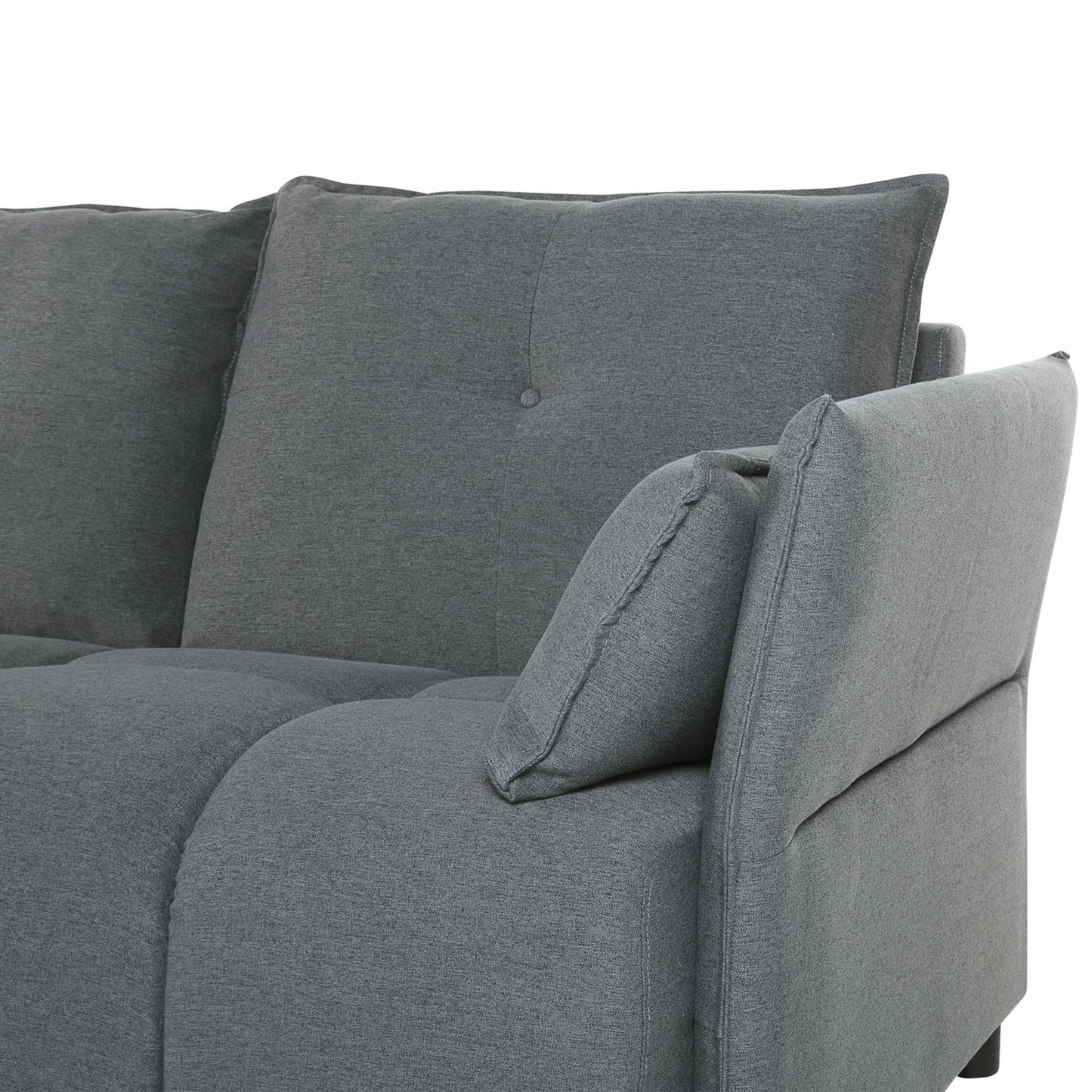 4-Sitzer Ecksofa dunkelgrau rechtsseitig TOMRA