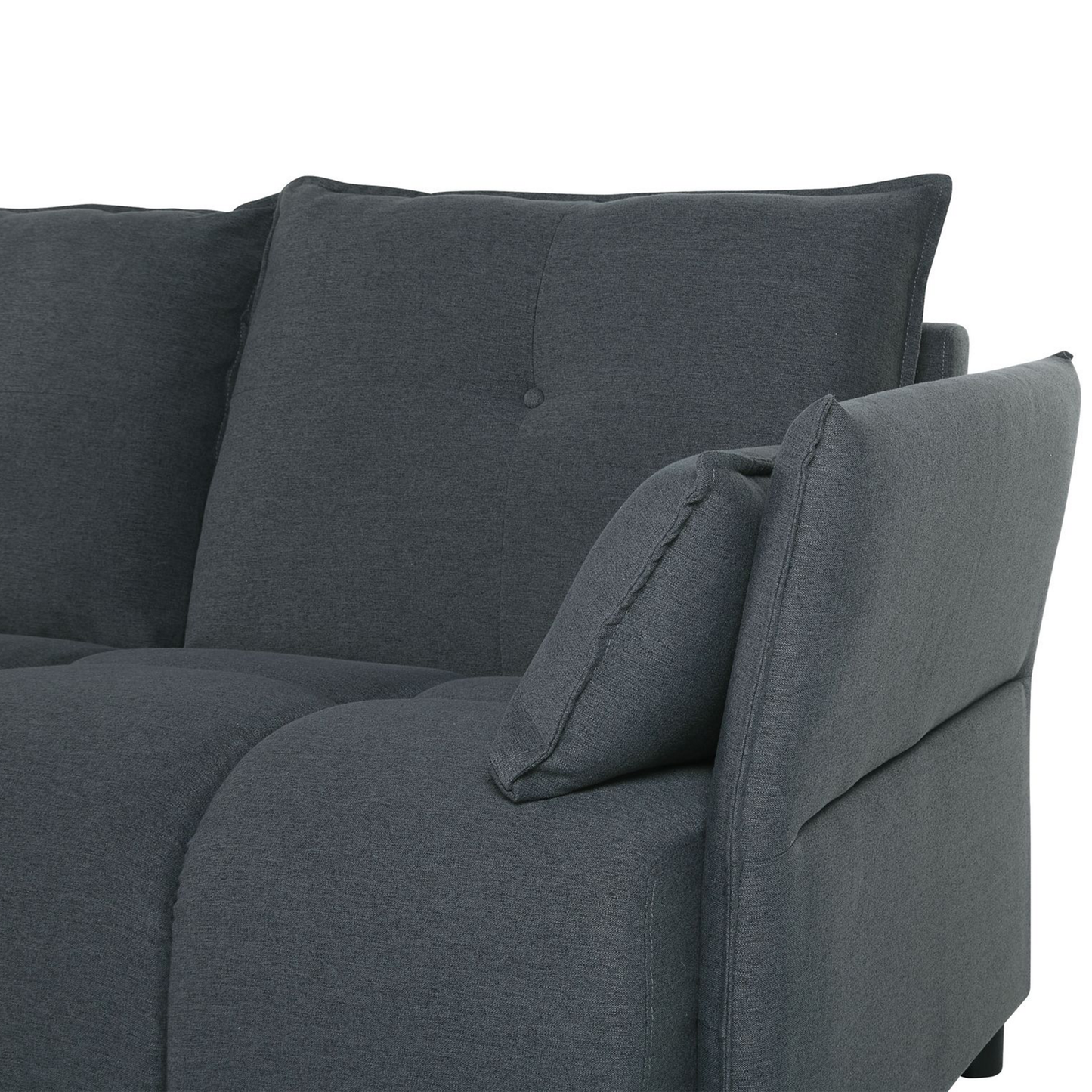 4-Sitzer Ecksofa graphitgrau rechtsseitig TOMRA