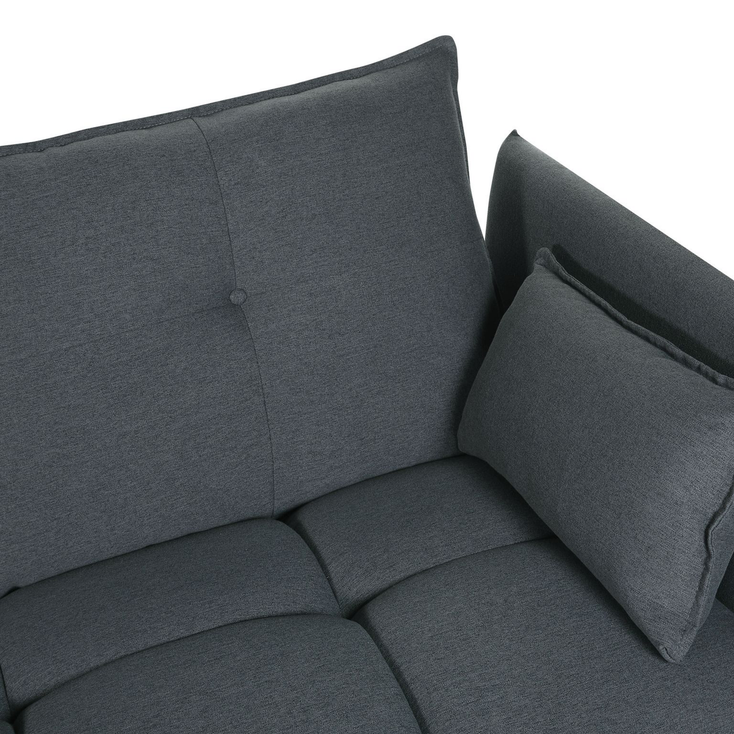 4-Sitzer Ecksofa graphitgrau rechtsseitig TOMRA