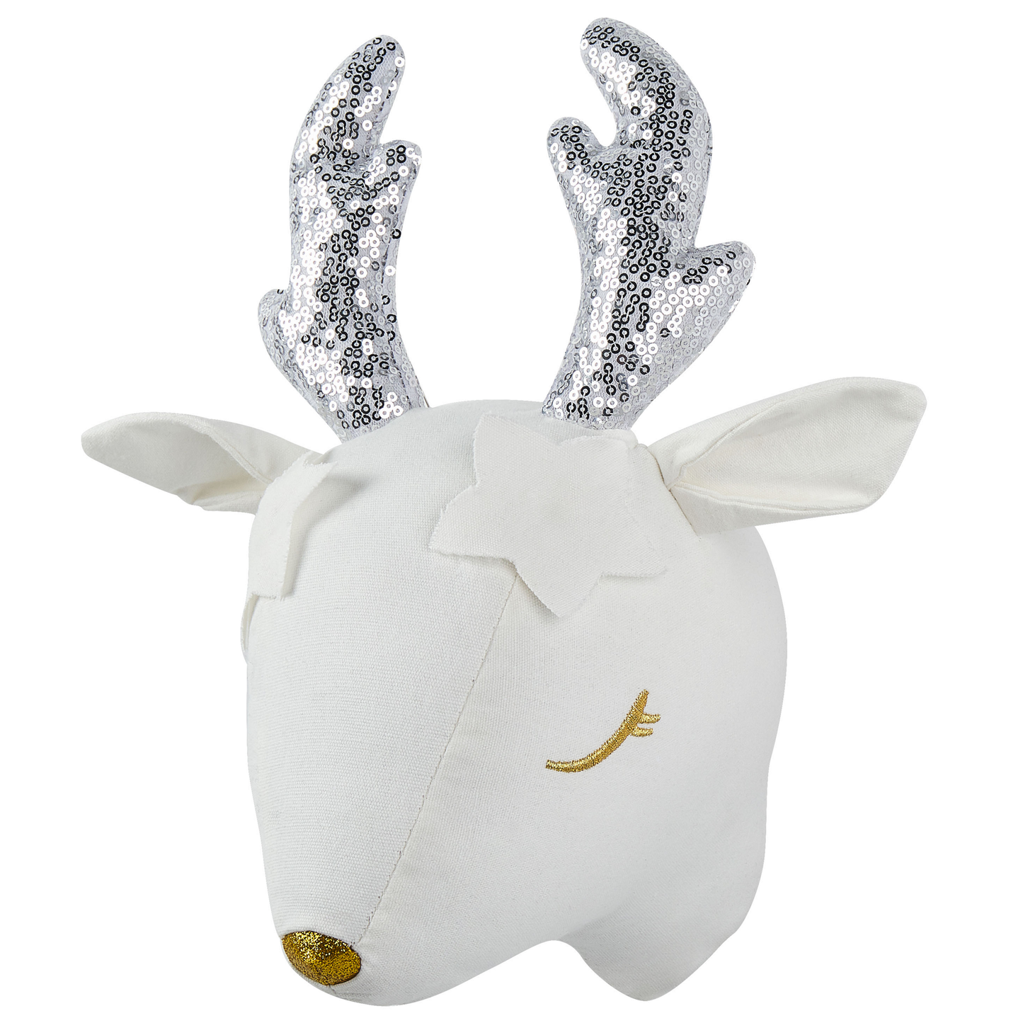 Wanddekoration für Kinder Reh SUZY Baumwolle 29 cm Weiss