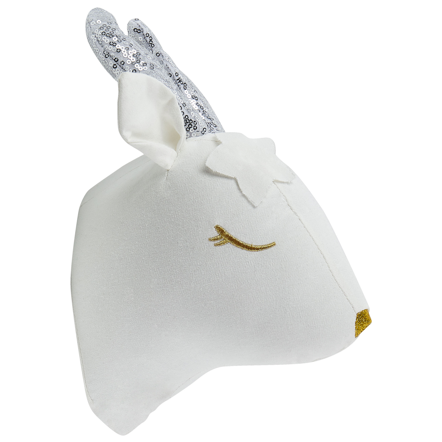 Wanddekoration für Kinder Reh SUZY Baumwolle 29 cm Weiss