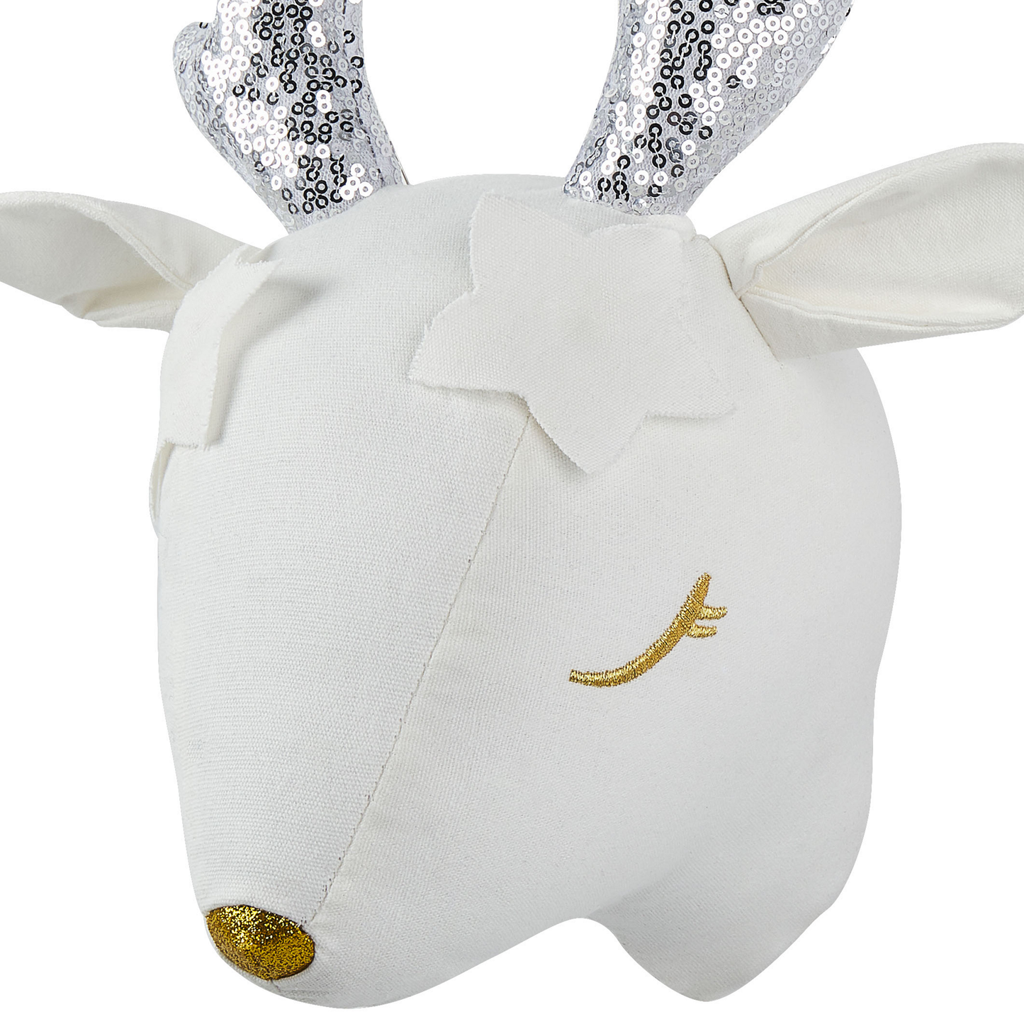 Wanddekoration für Kinder Reh SUZY Baumwolle 29 cm Weiss