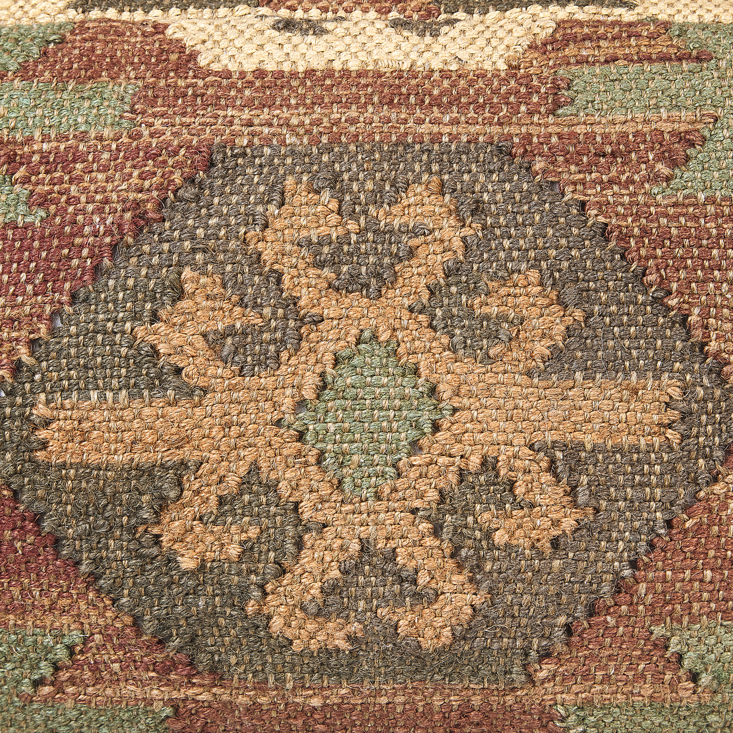 Pouf Jute mehrfarbig 50 x 50 x 30 cm CUMBUM