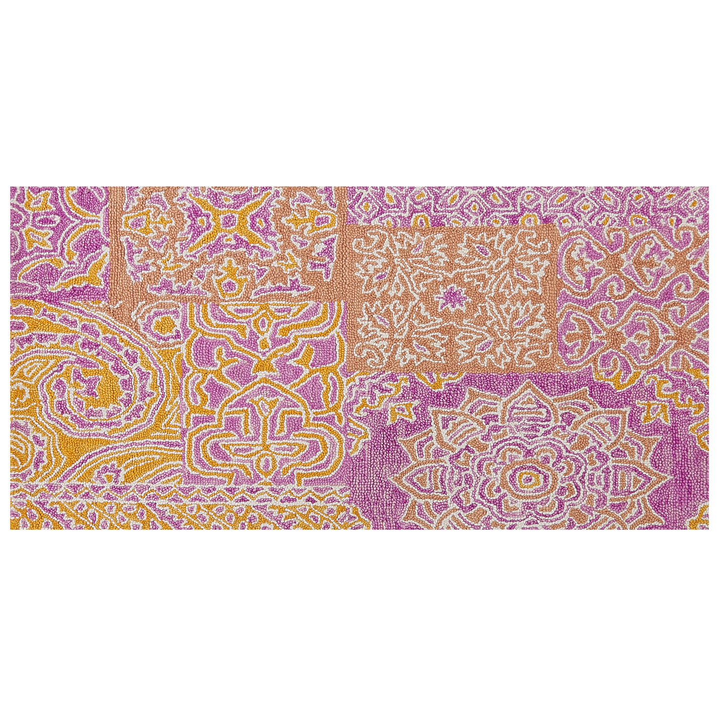 Teppich Wolle mehrfarbig orientalisches Muster 80 x 150 cm Kurzflor AVANOS