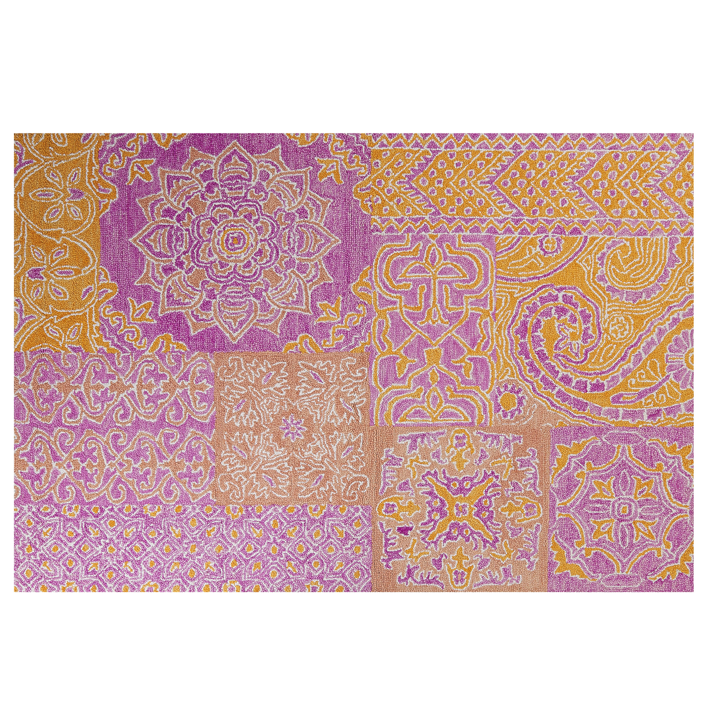 Teppich Wolle mehrfarbig orientalisches Muster 140 x 200 cm Kurzflor AVANOS