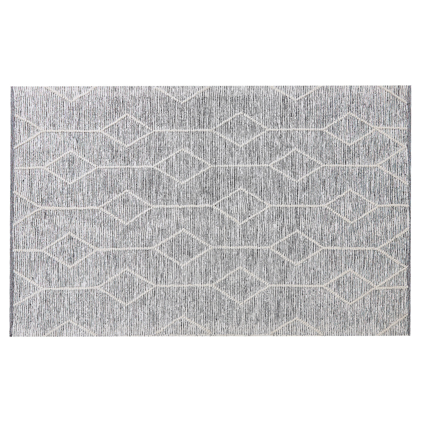 Teppich Wolle grau-beige 140 x 200 cm Kurzflor EDREMIT
