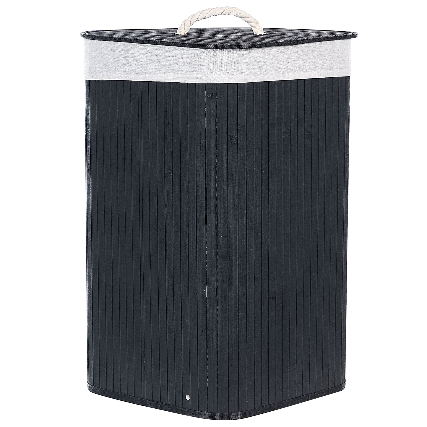 Korb mit Deckel Bambusholz schwarz eckig MATARA