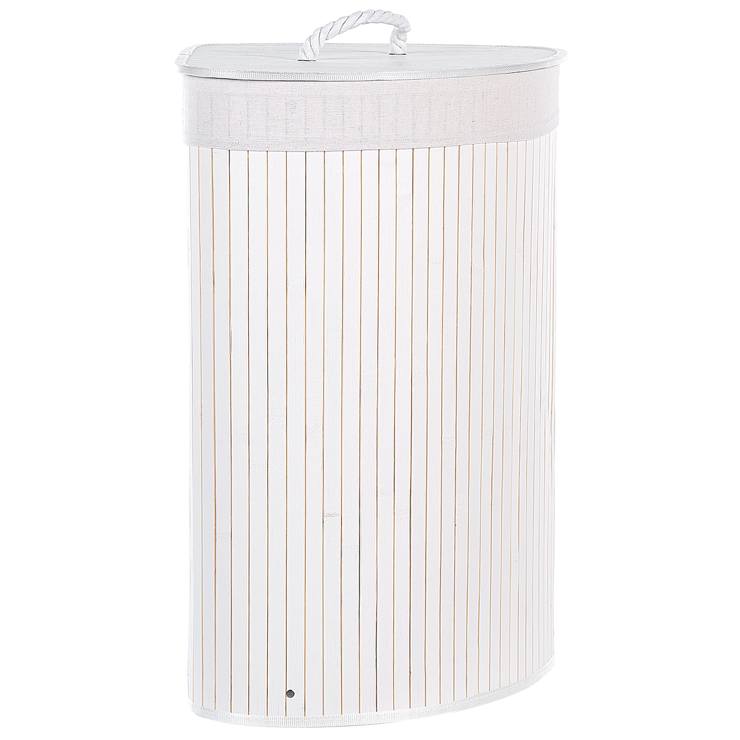 Korb mit Deckel Bambusholz weiss eckig MATARA