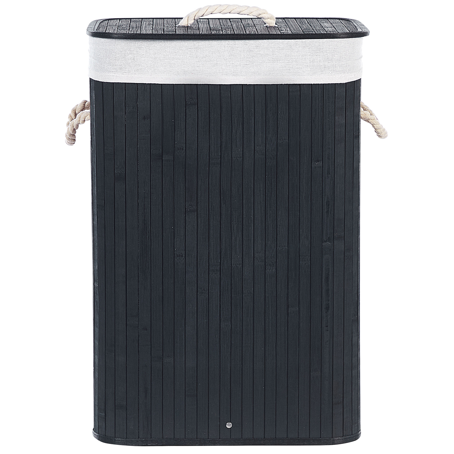 Korb mit Deckel Bambusholz schwarz rechteckig KOMARI