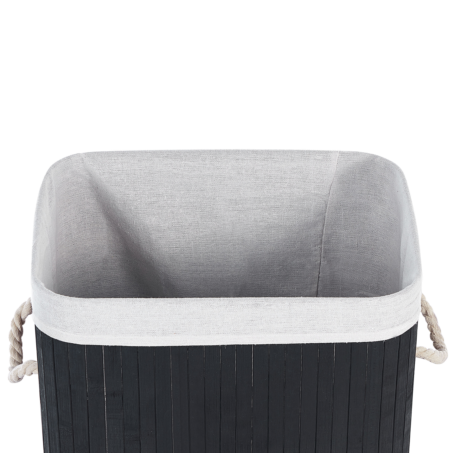 Korb mit Deckel Bambusholz schwarz rechteckig KOMARI