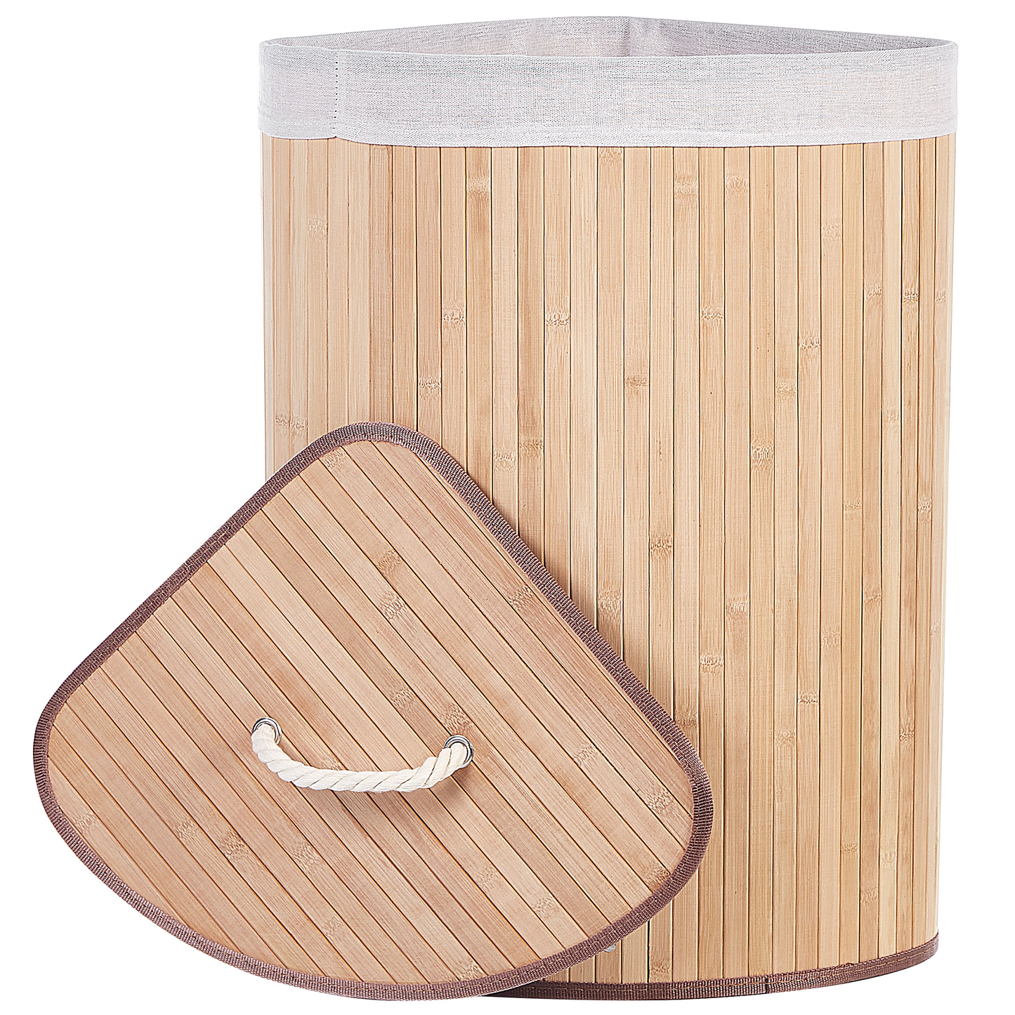 Korb mit Deckel Bambusholz hellbraun eckig MATARA