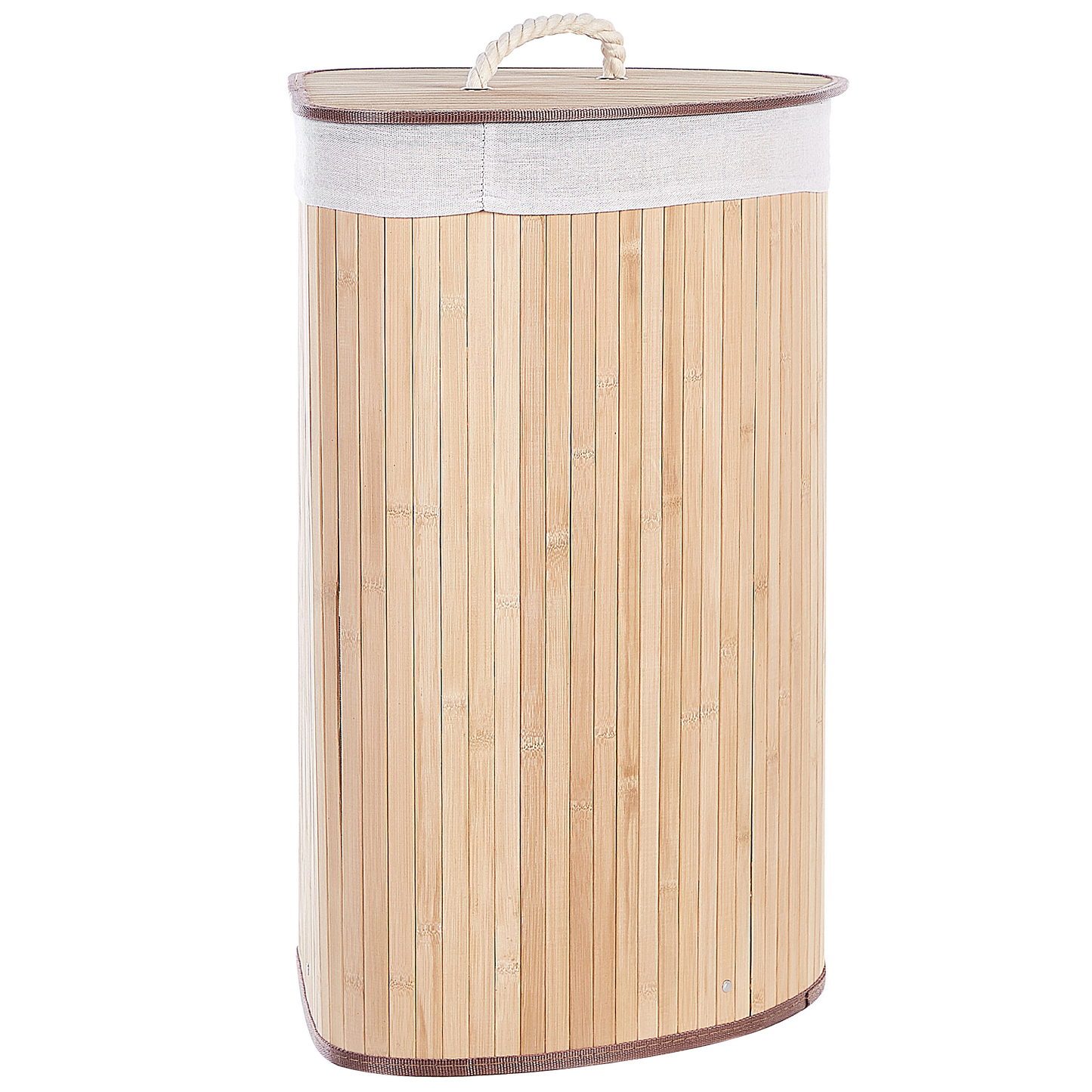 Korb mit Deckel Bambusholz hellbraun eckig MATARA