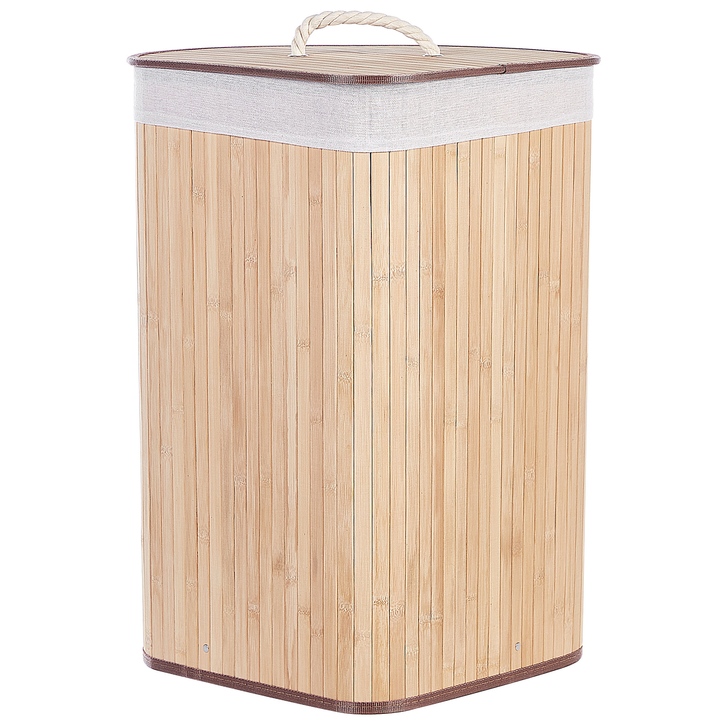 Korb mit Deckel Bambusholz hellbraun eckig MATARA