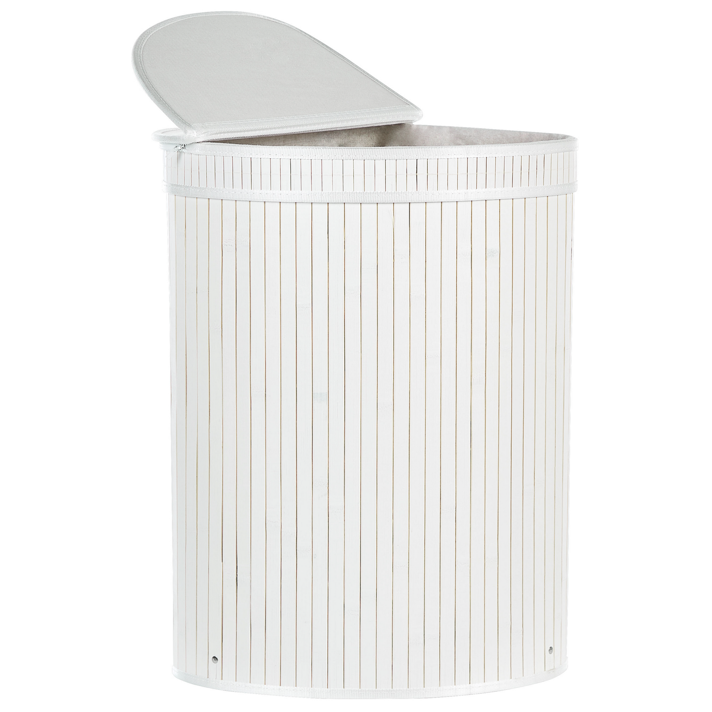 Korb mit Deckel Bambusholz weiss eckig BADULLA