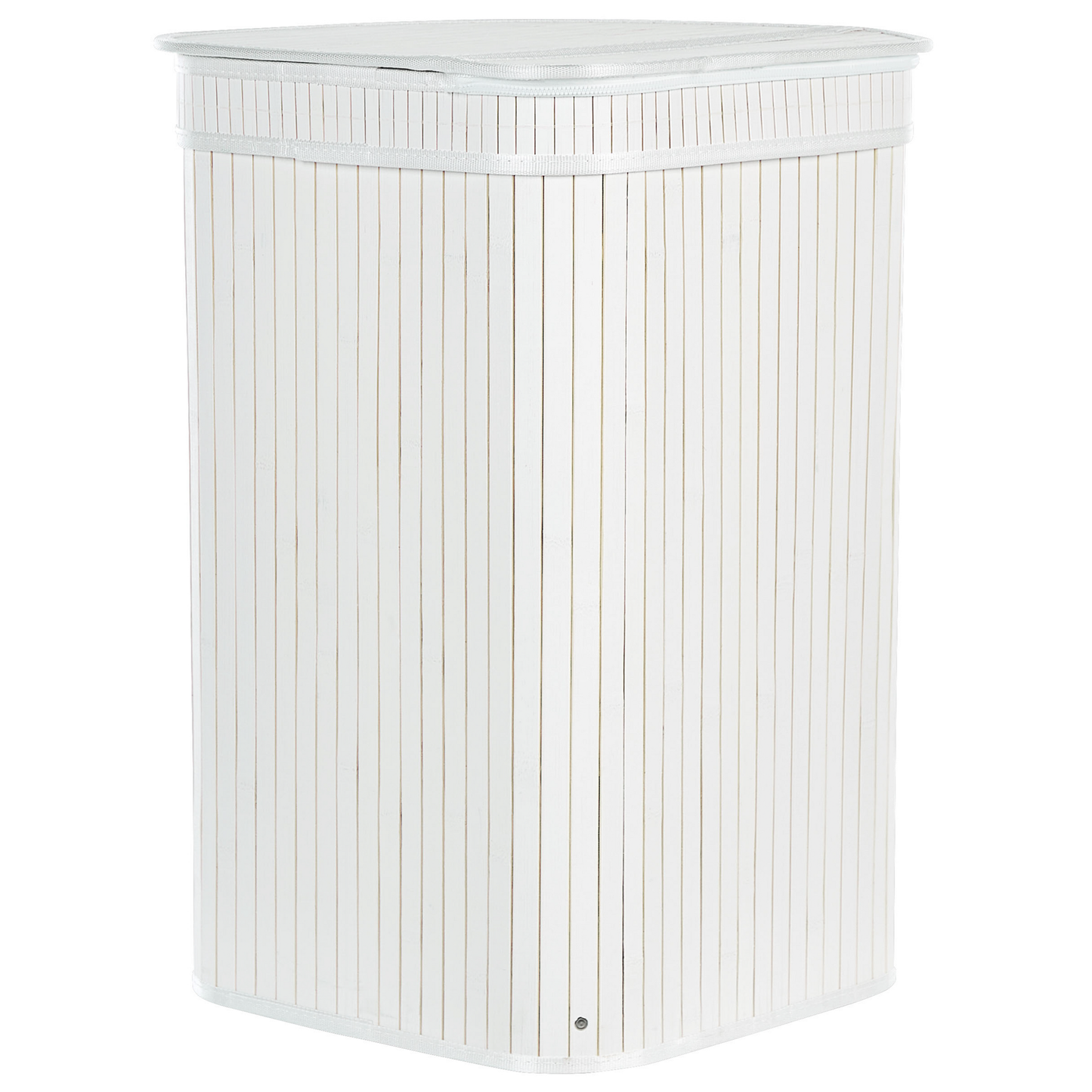 Korb mit Deckel Bambusholz weiss eckig BADULLA