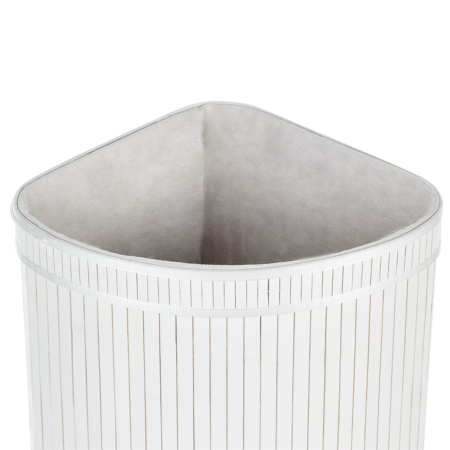 Korb mit Deckel Bambusholz weiss eckig BADULLA