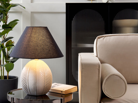 Tischleuchte CADENA Keramik Beige