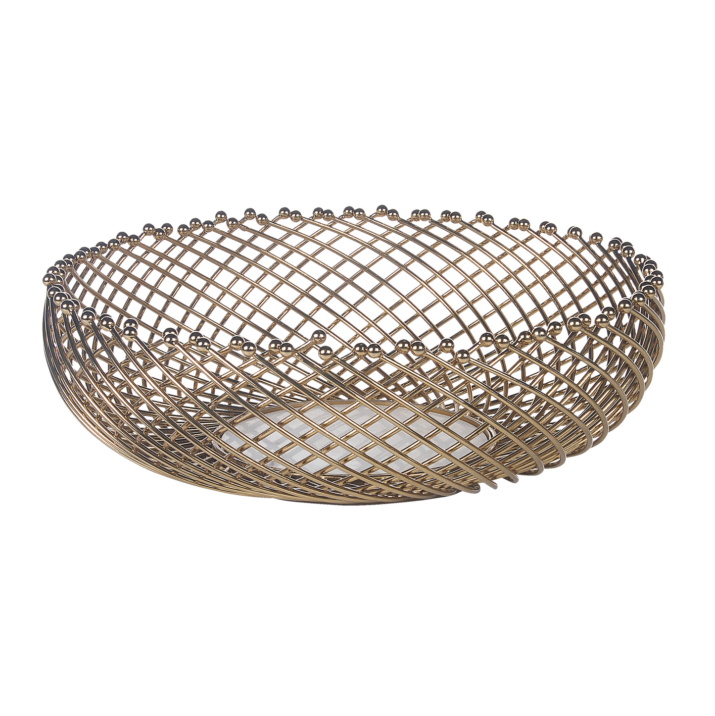 Dekoschüssel Eisen / Marmor gold 2er Set BALIUNG