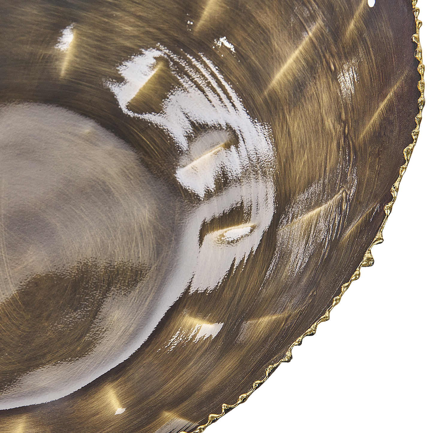 Dekoschüssel Eisen messing gewellt 3er Set PINANG