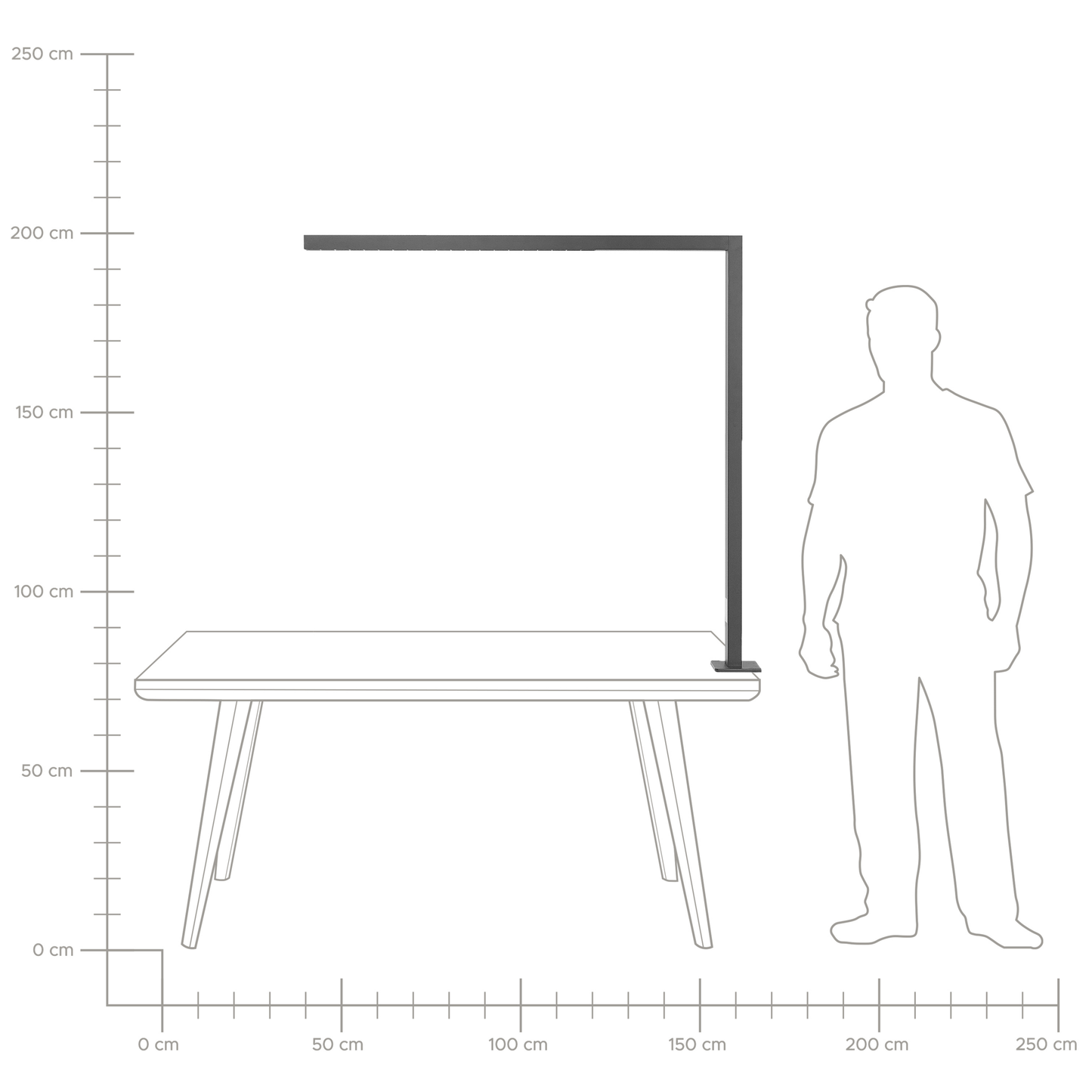 LED Schreibtischlampe klemmbar OCTANT mit Bewegungsmelder Metall Schwarz