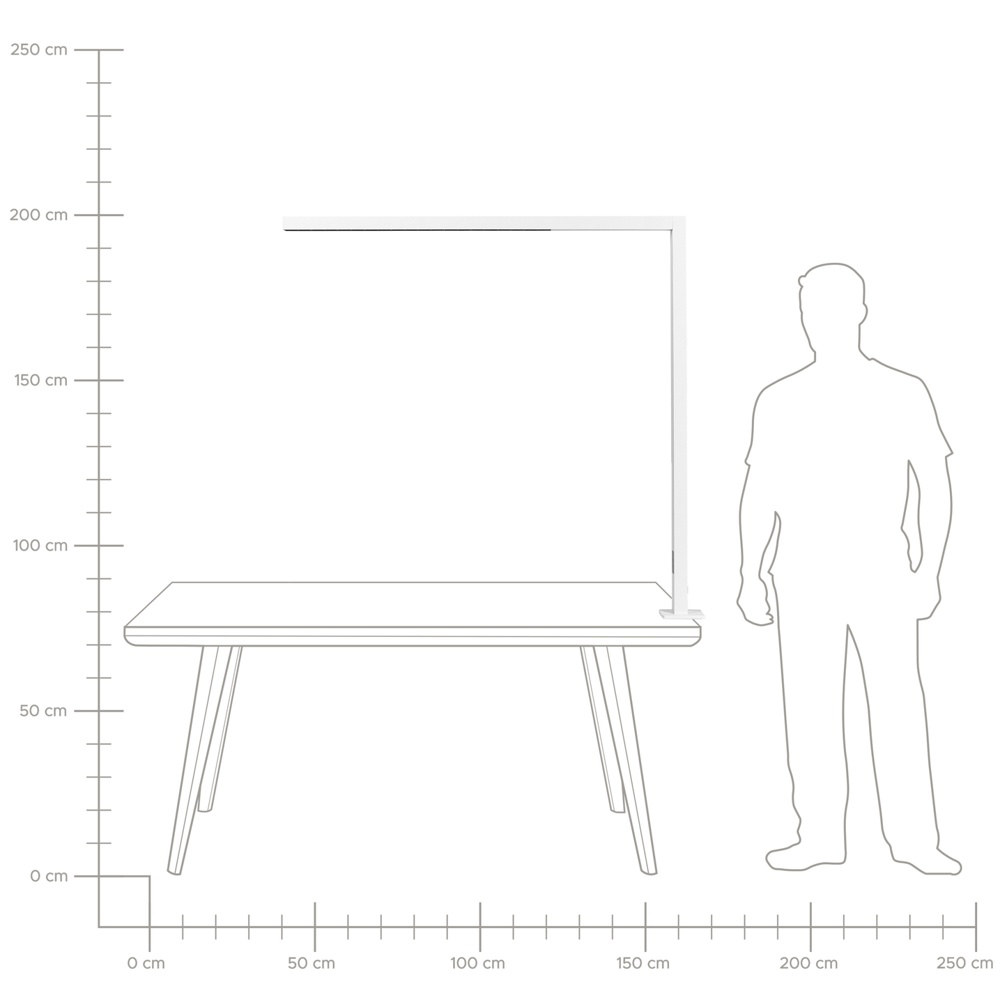 LED Schreibtischlampe klemmbar OCTANT mit Bewegungsmelder Metall Weiss