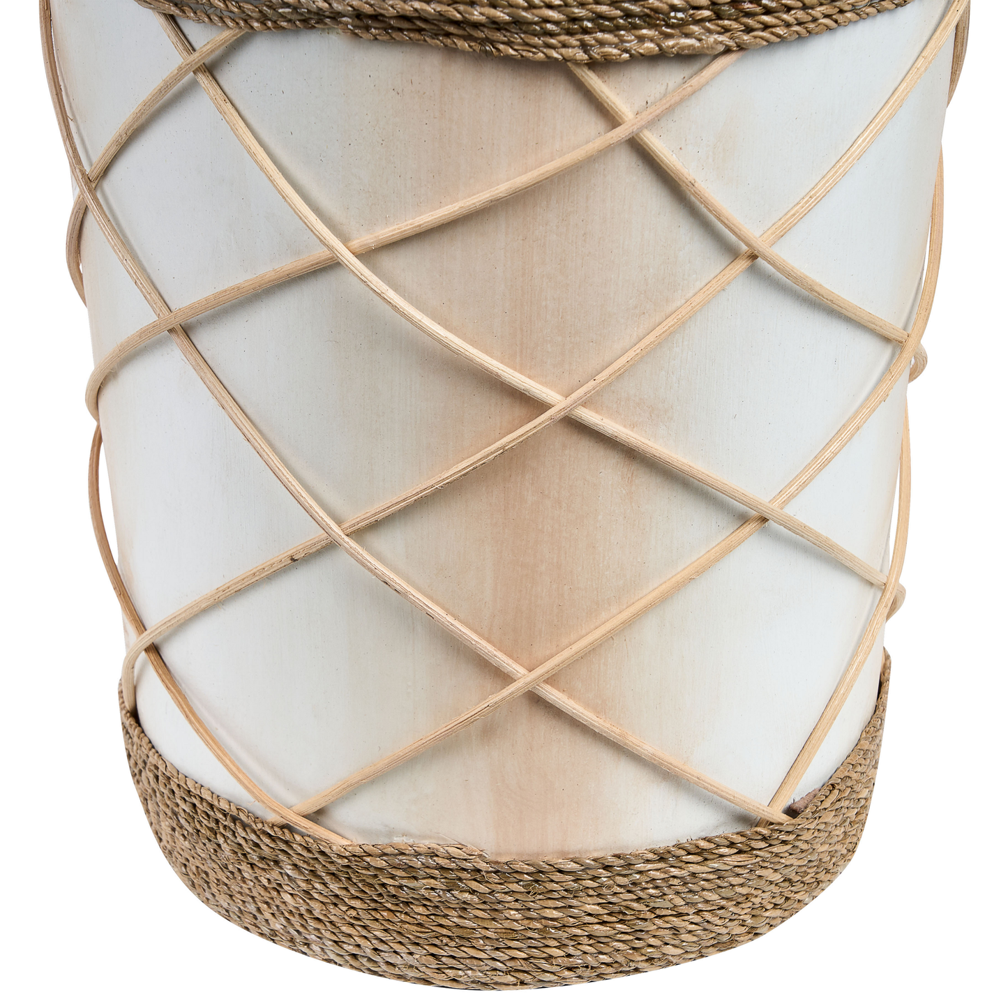 Terrakotta Dekovase 62 cm Beige Weiss ROKAN