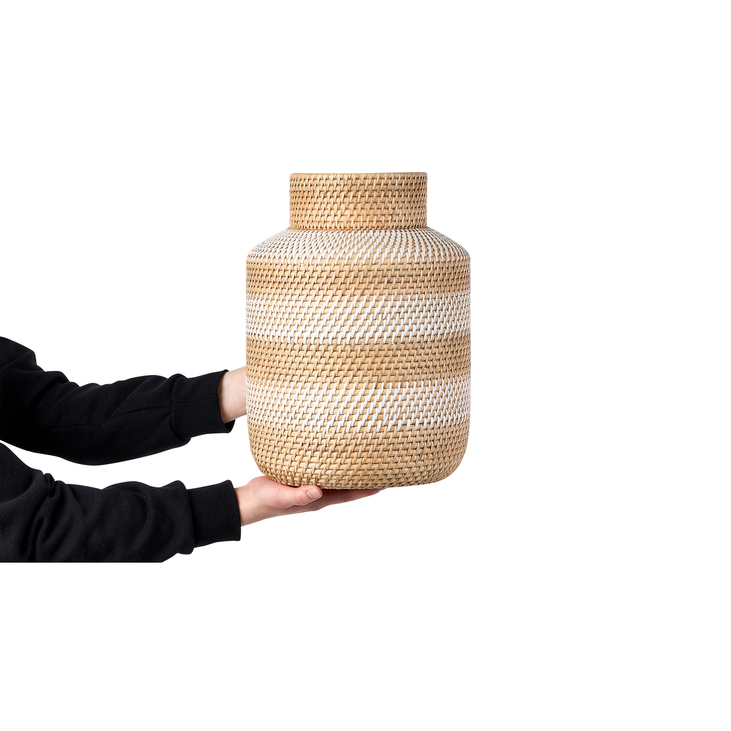 Dekovase RENUN Keramik 36 cm Naturfarben