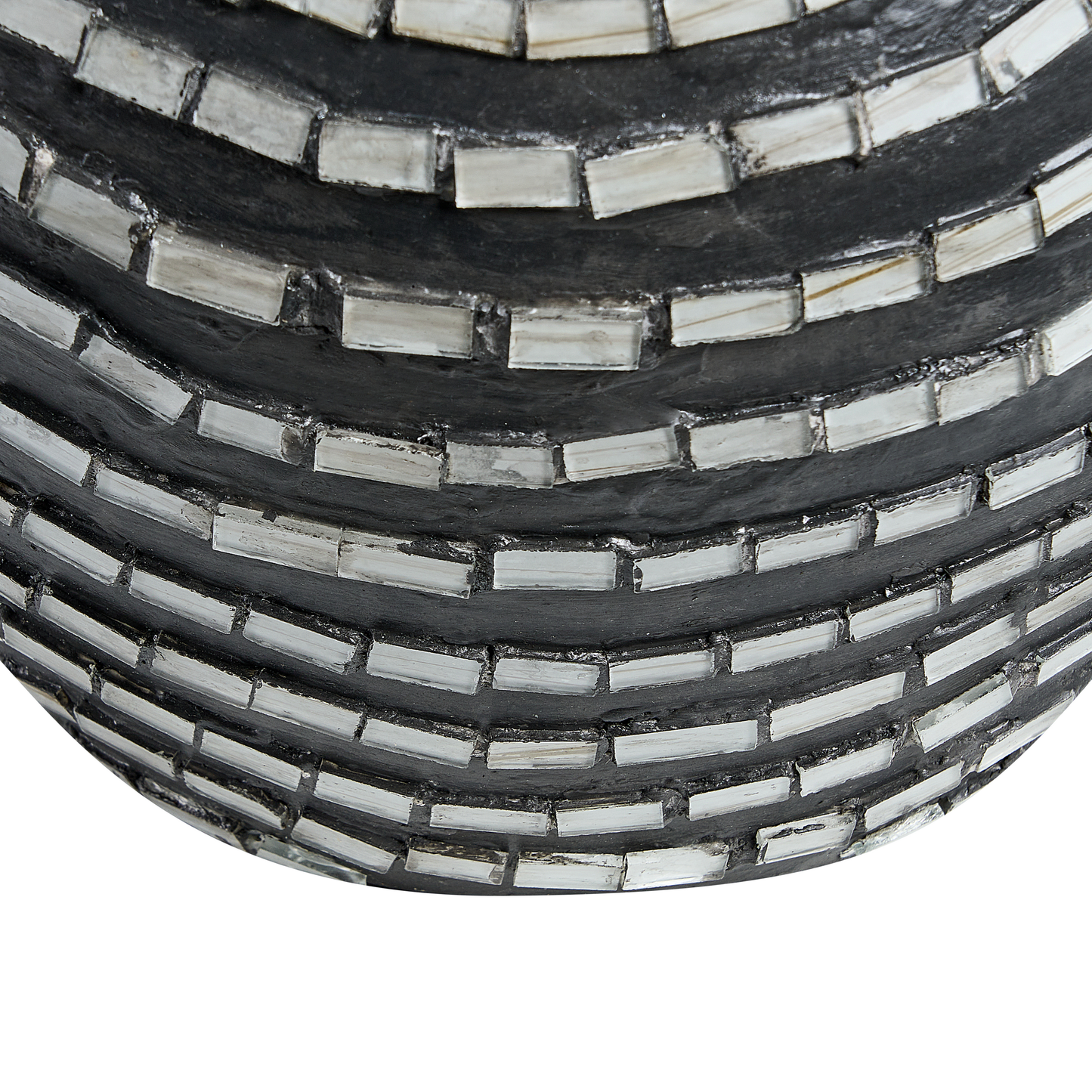 Dekovase KUALU Keramik 35 cm Schwarz