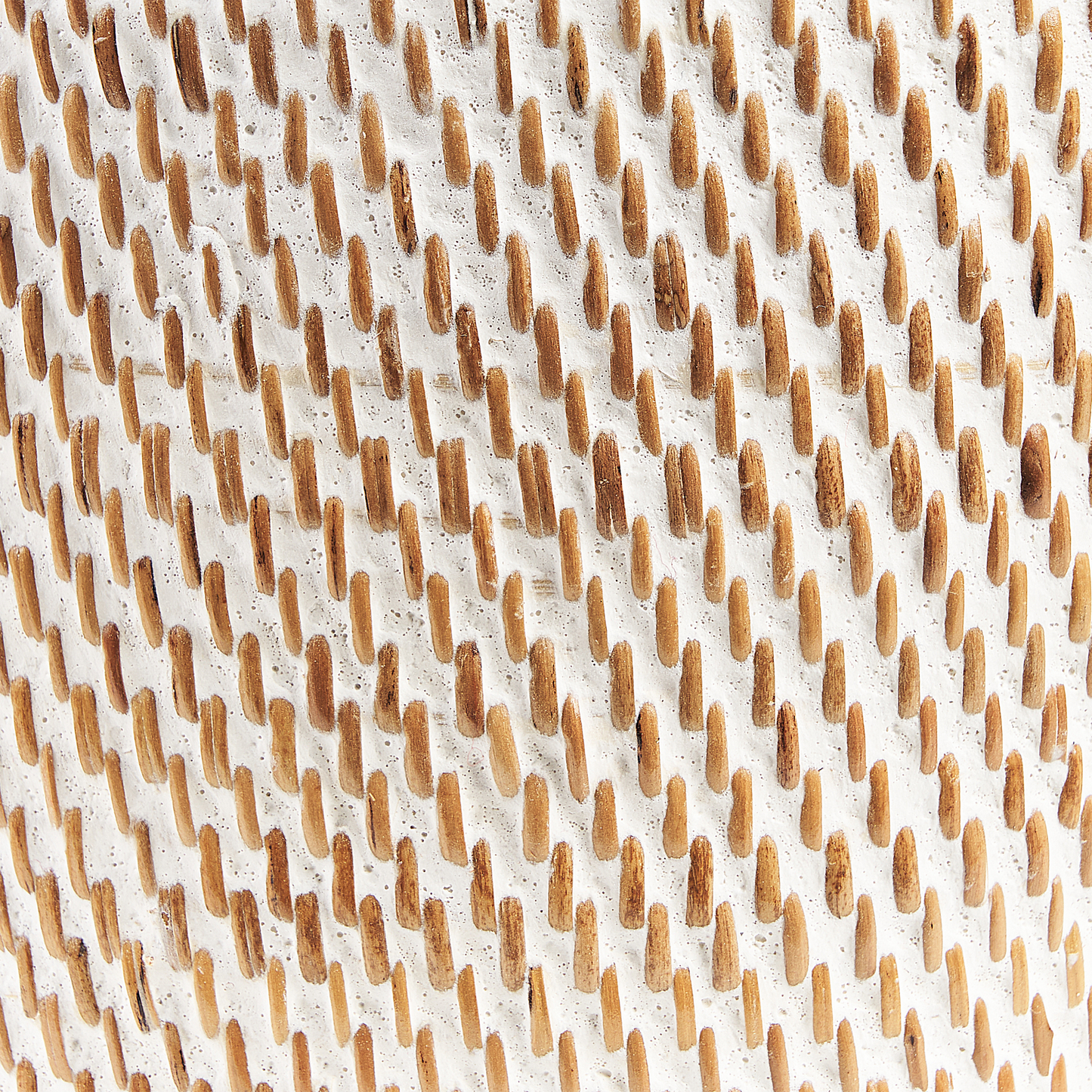 Korb mit Deckel Rattan weiss ⌀ 22 cm BARUMUN