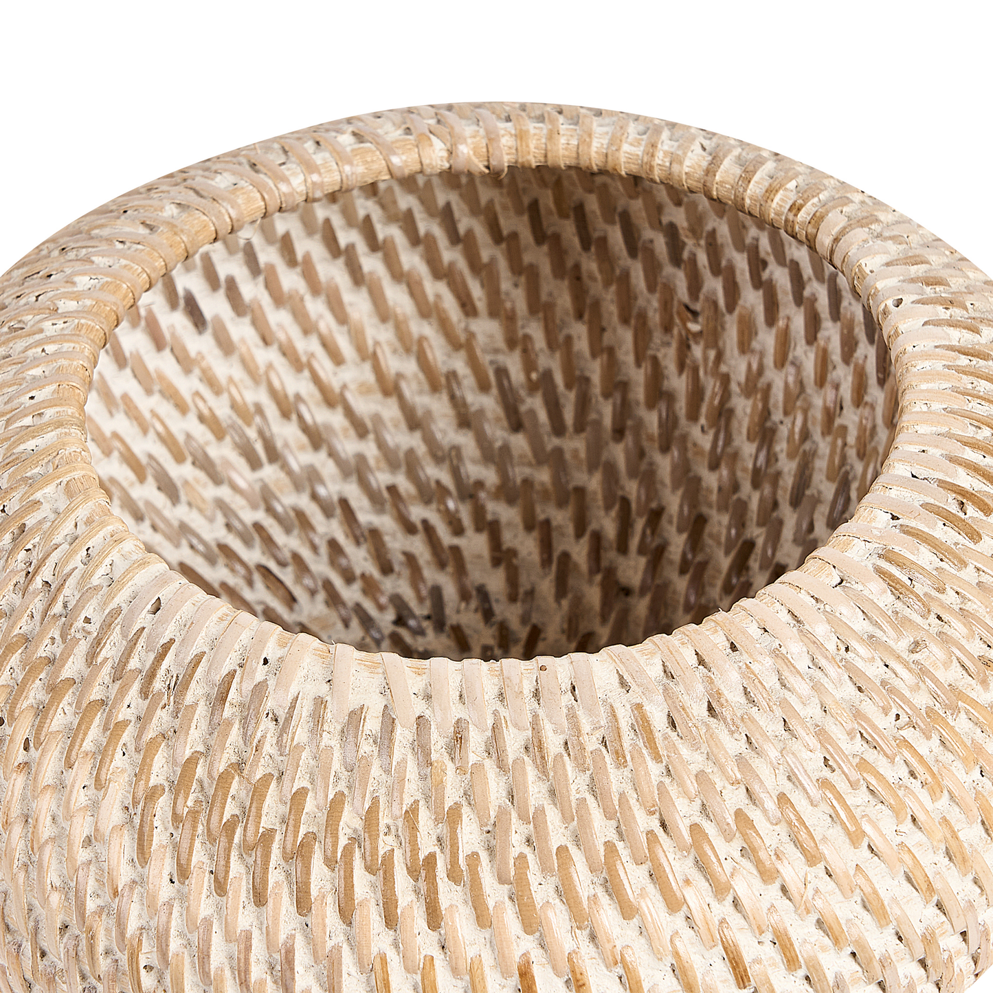 Korb mit Deckel Rattan naturfarben ⌀ 20 cm BARUMUN