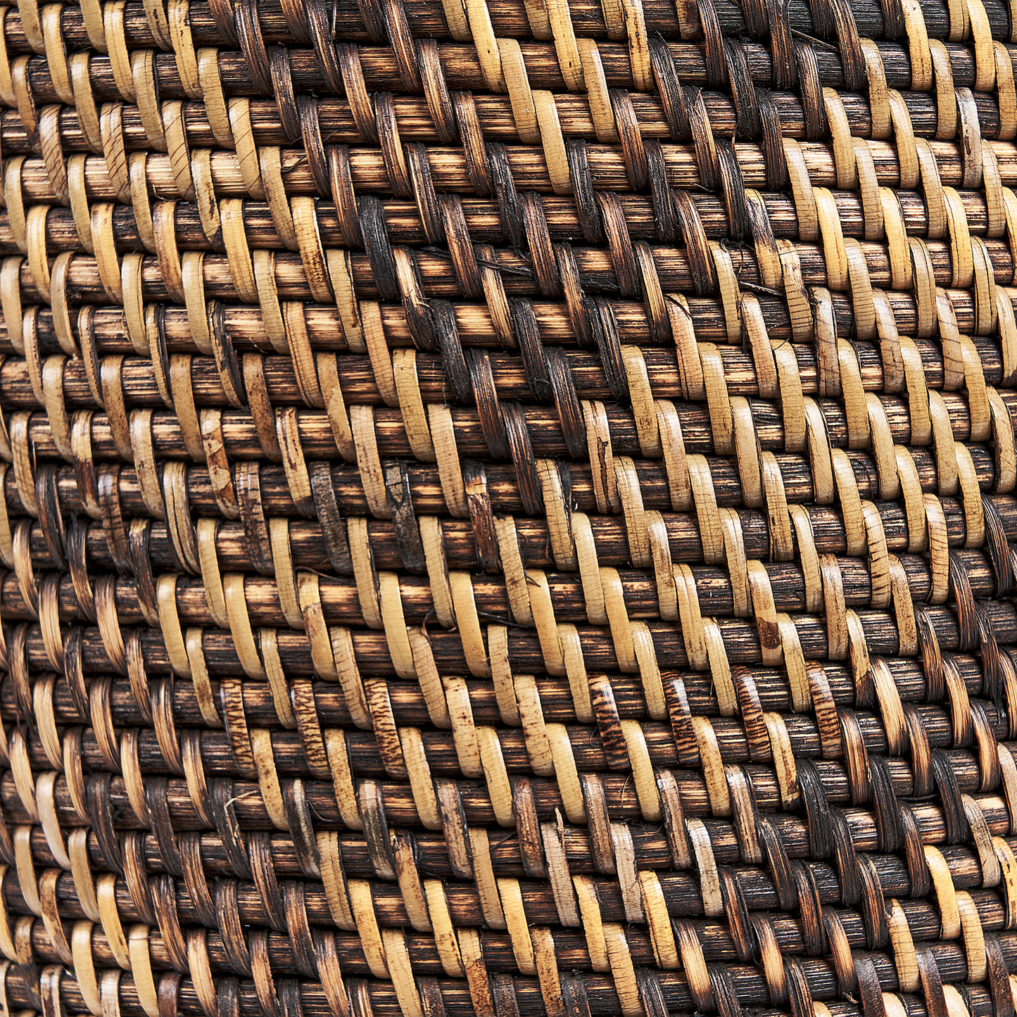 Korb mit Deckel Rattan naturfarben ⌀ 26 cm BOHOROK