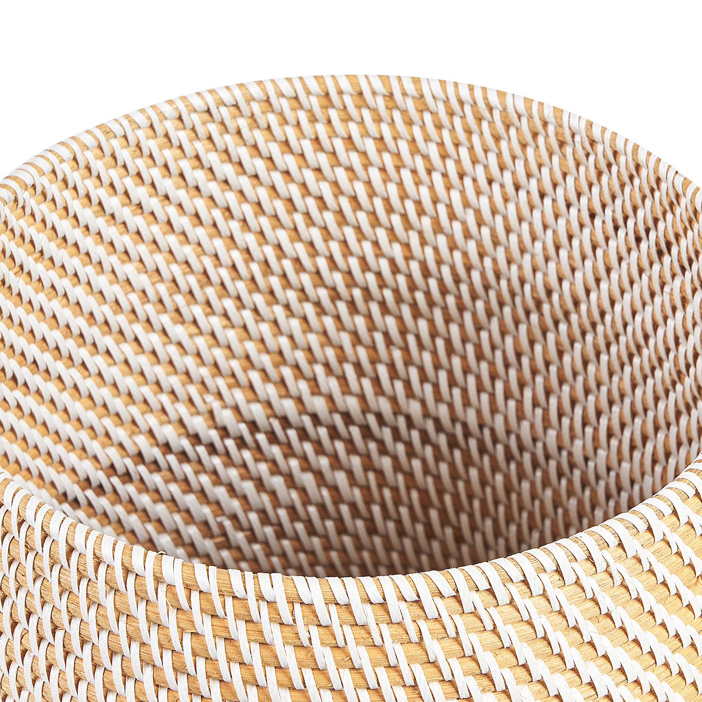 Korb mit Deckel Rattan naturfaben ⌀ 30 cm GADIS